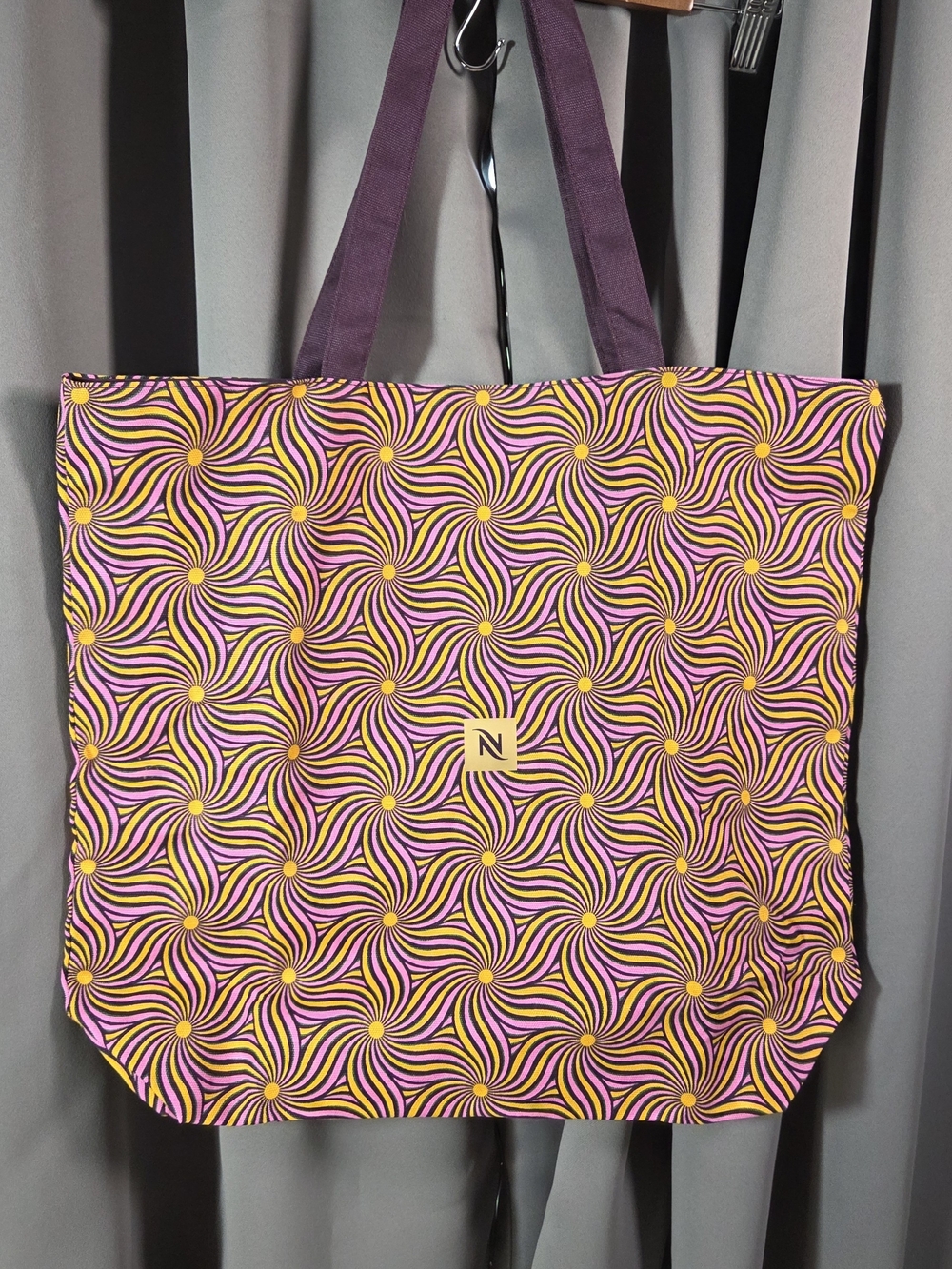 Nespresso Festive Tote Bag Limited Purple Swirl‎